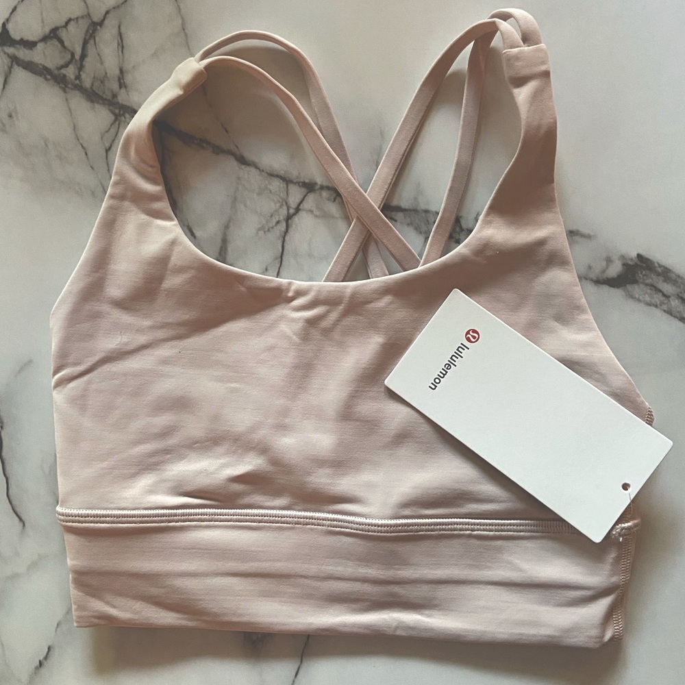 Lululemon Energy Bra Long Line in Pink Bliss